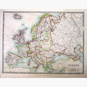 Antique Map Europe 1920 Maps