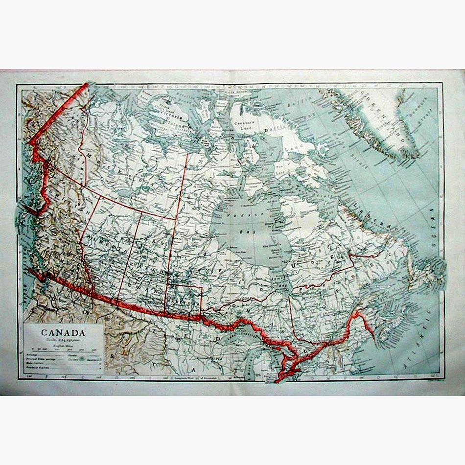 Canada 1910 Maps KittyPrint 1900s Canada & United States
