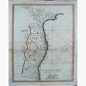 Coromandel 1788 Maps KittyPrint 1700s India & East Indies