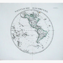Set Of 2: Oestliche Halbkugel And Westliche 1870 Maps
