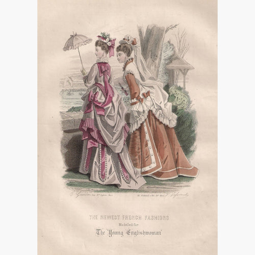 The Newest French Fashion 1874 Prints KittyPrint 1800s Costumes & Fashion