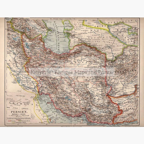Persia Persien 1906 Maps KittyPrint 1900s Ottoman Turkey & Persia