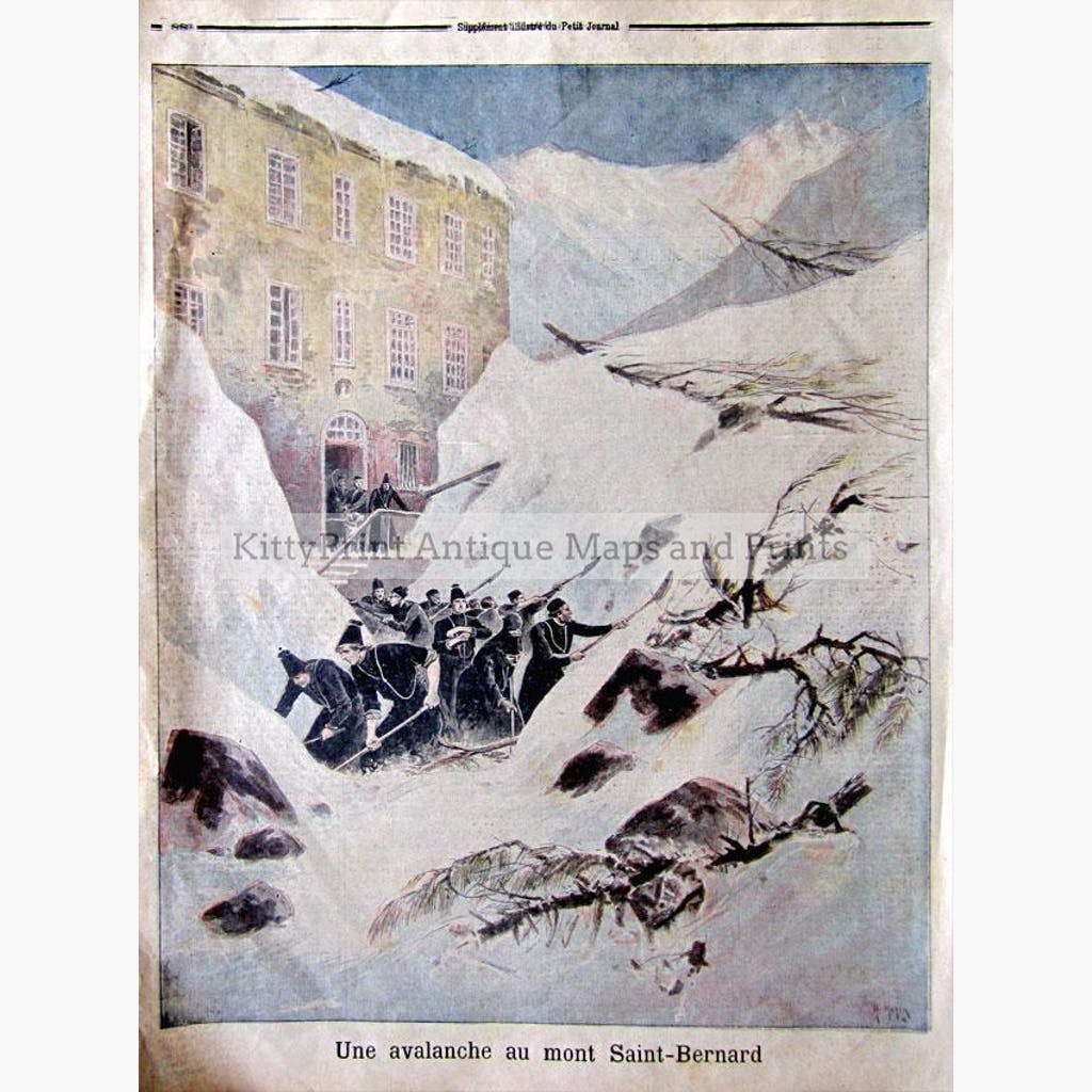 Antique Print Avalanche 1897 Prints