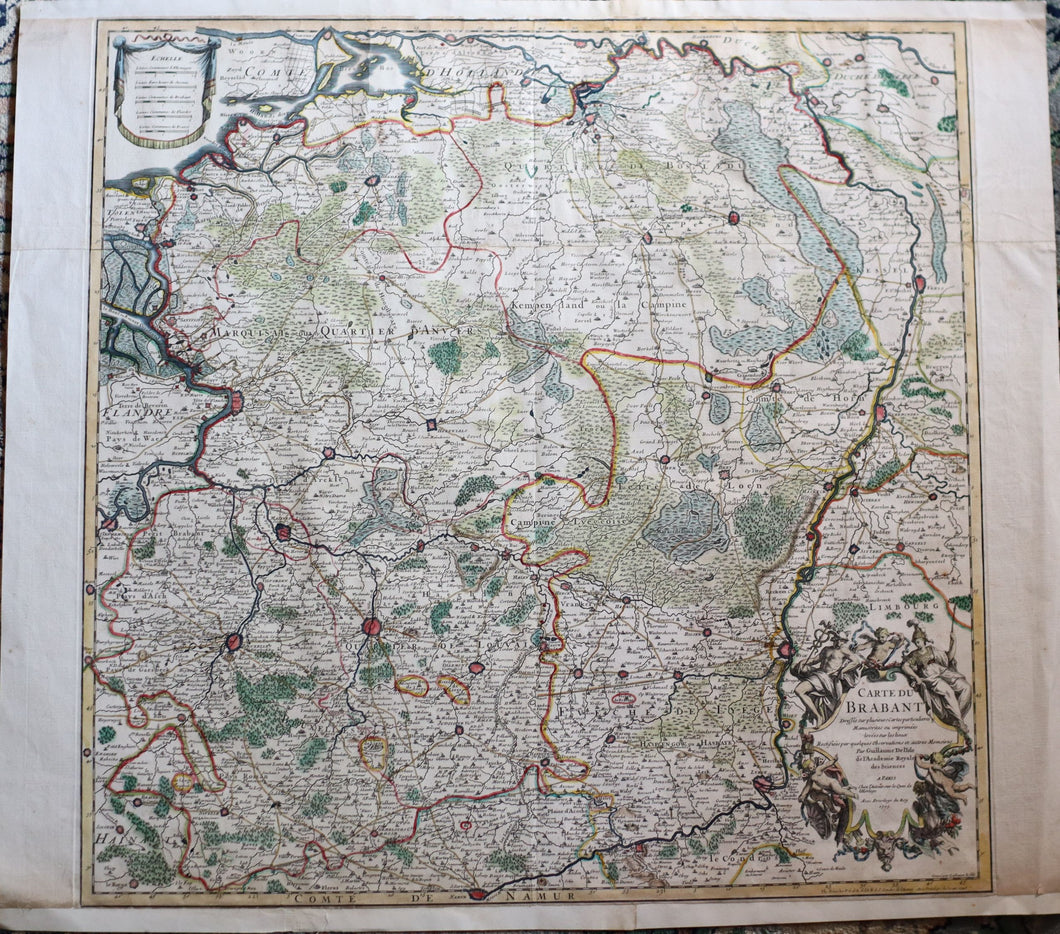 Antique Map, Brabant, Carte de Brabant, 1745
