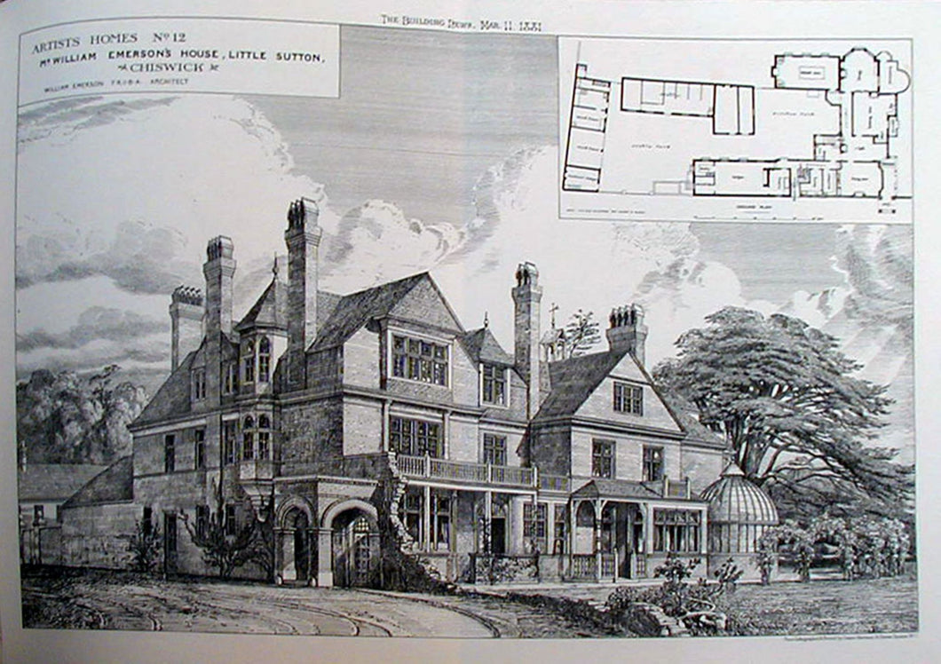 Mr. William Emerson's House, Little Sutton, Chiswick, 1881