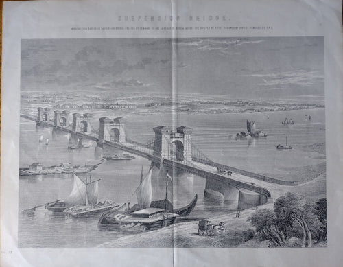 Suspension Bridge across the Dnieper at Kief, 1880