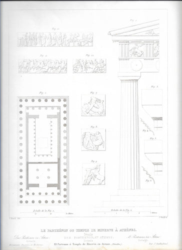 Le Parthenon ou Temple de Minerve a Athenes, 1865