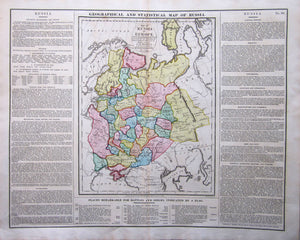 Map of Russia, Lavoisnes, 1828