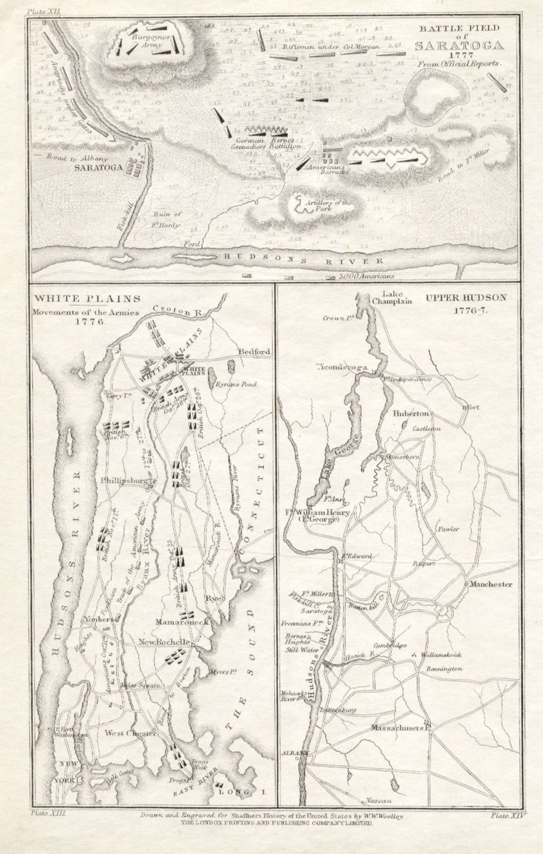 Battle Field of Saratoga,United States, 1777, Published 1863