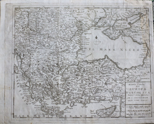 Nuova Carta dell’Europa Turchesca, 1740