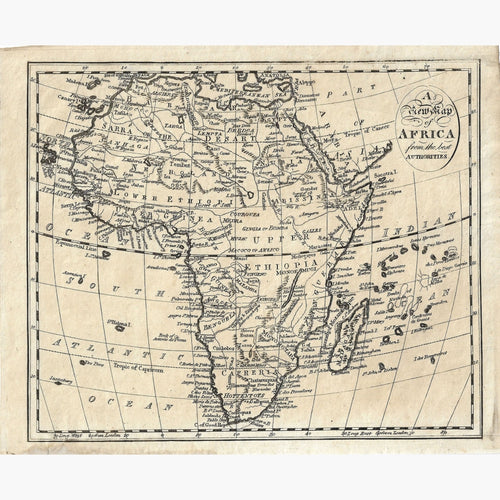 Antique Map A New Map of Africa 1812 Maps