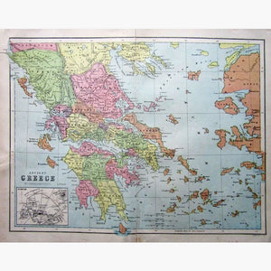 Ancient Greece 1873 Maps KittyPrint 1800s Civilizations & Empires Greece