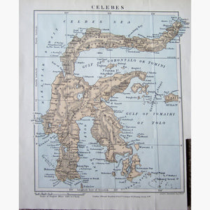 Antique Map Celebes 1893 Maps