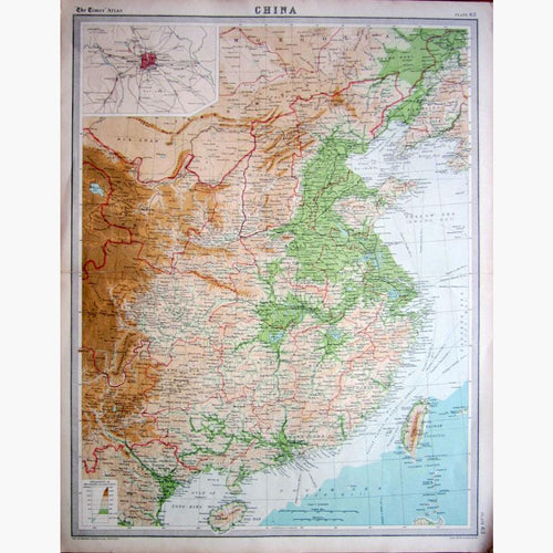 Antique Map China 1922 Maps