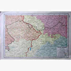 Antique Map Czecho-Slovakia 1920 Maps