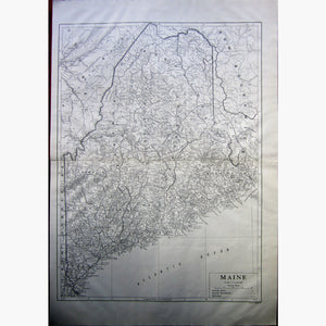 Antique Map Maine 1910 Maps