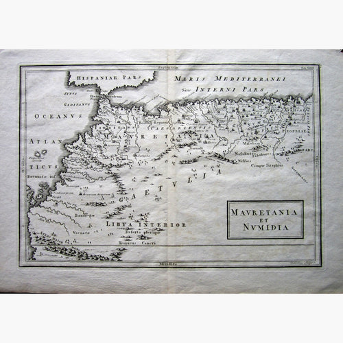 Antique Map Mauretania et Numidia c.1740 Maps