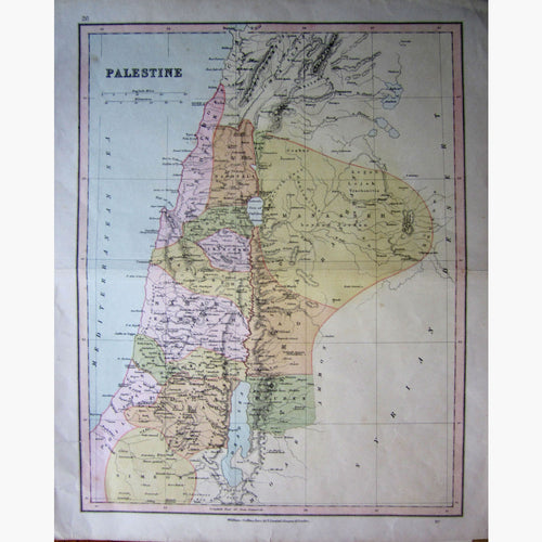 Antique Map Palestine c 1800 Maps
