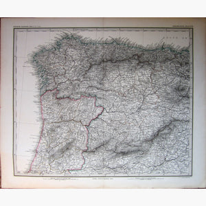 Antique Map Spain 1876 Maps