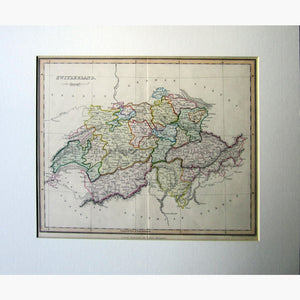 Antique Map Switzerland 1840 Maps