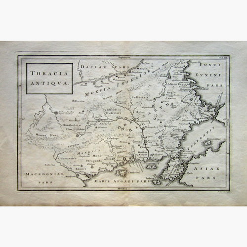 Antique Map Thracia Antiqua c. 1760 Maps