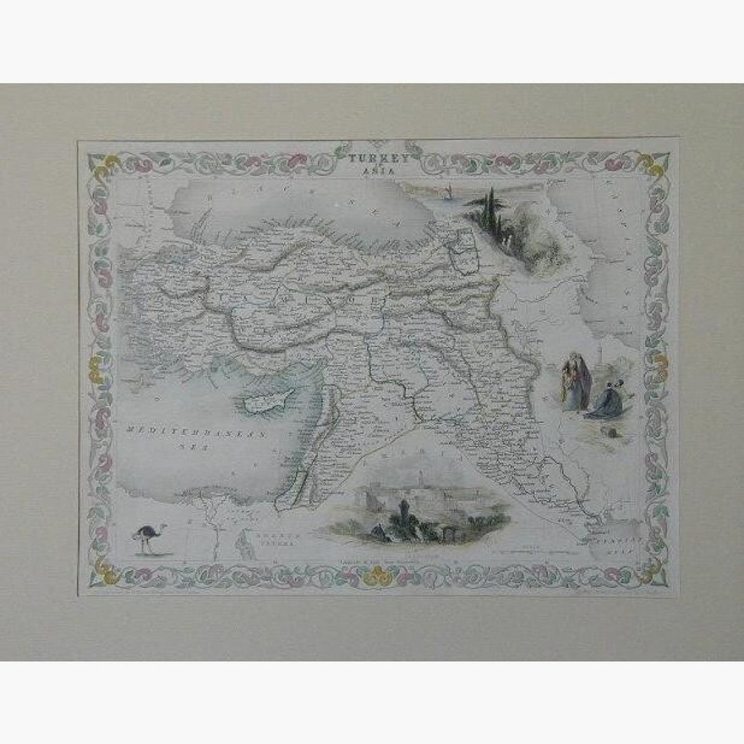 Antique Map Turkey in Asia c.1840 Maps