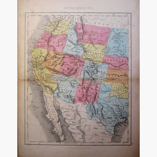 Antique Map United States No.2 1868 Maps