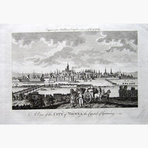A View of the City of Vienna the capital of Germany,1778 Prints KittyPrint 1700s Austria Townscapes