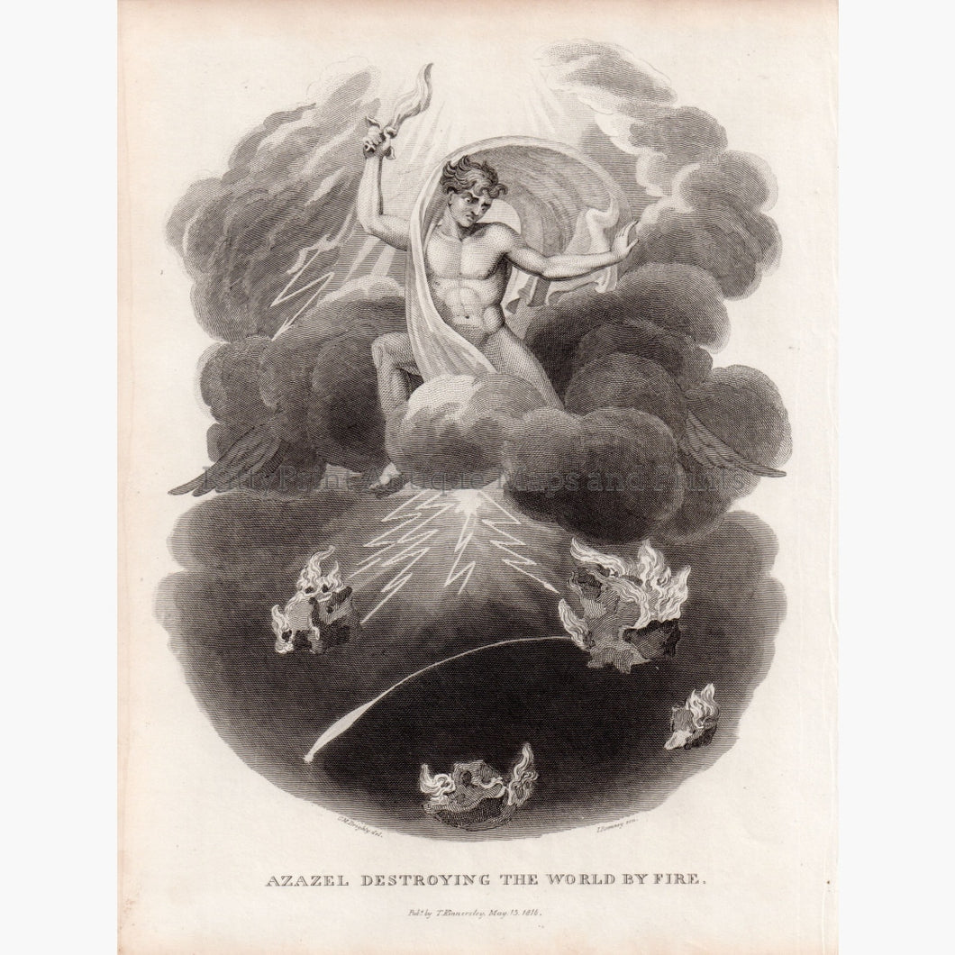 Azazel Destroying The World By Fire 1816 Prints