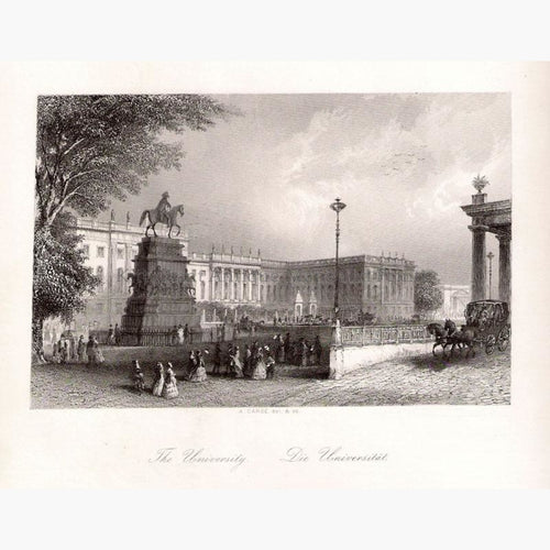 Berlin The University c.1850 Prints KittyPrint 1800s Castles & Historical Buildings Genre Scenes Germany