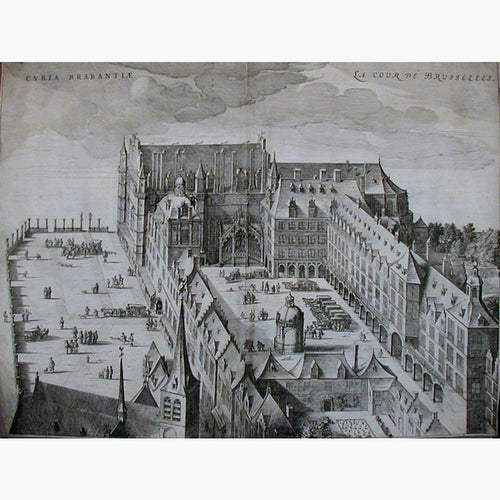 Brussels La Cour De Brusselles 1649 Prints KittyPrint 1600s Netherlands & Belgium Townscapes