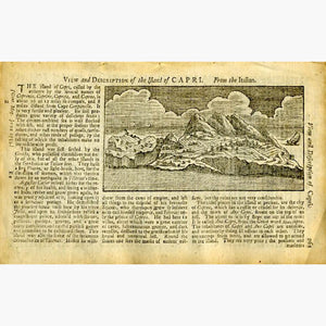 Capri View and Description 1753 Prints KittyPrint 1700s Italy Landscapes