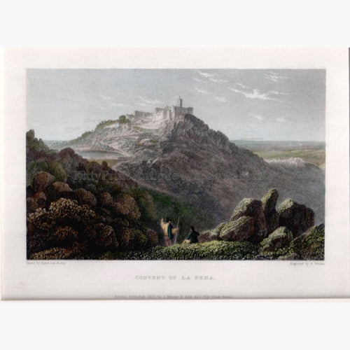 Convent of La Pena 1832 Prints KittyPrint 1800s Landscapes Spain & Portugal