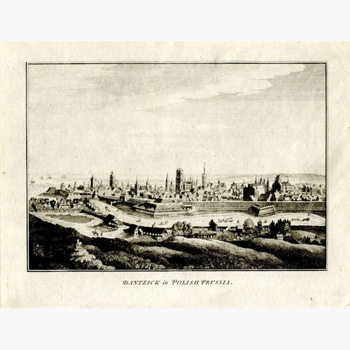 Dantzick in Polish Prussia 1793 Prints KittyPrint 1700s Eastern Europe Townscapes