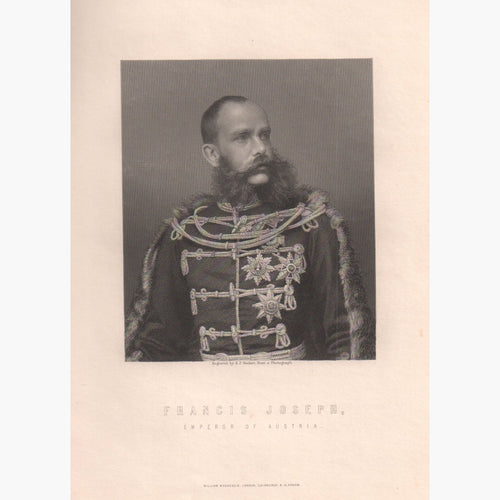 Antique Print Francis Joseph Emperor of Austria c.1860 Prints