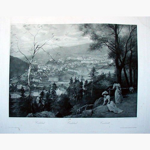 Karlove Vary Carlsbad 1886 Prints KittyPrint 1800s Eastern Europe Genre Scenes Townscapes