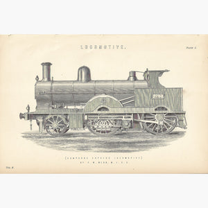 Antique Print Locomotive Plate 5. 1881 Prints