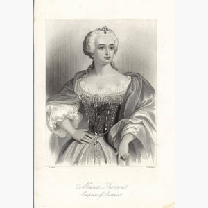 Antique Print Maria Therese Empress of Austria,1858 Prints