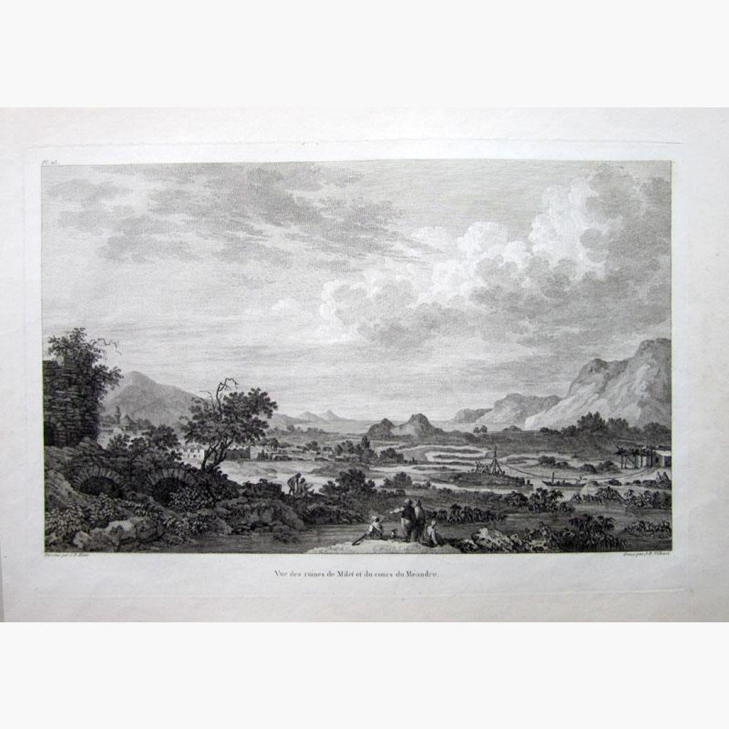 Antique Print Meandre Vue des ruines de Milet c.1800 Prints