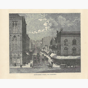 Antique print Montgomery Street San Francisco 1880 Prints