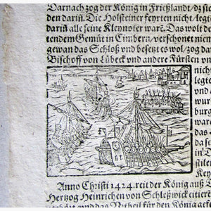 Antique Print N.2. View Ship Munster c.1550 Prints