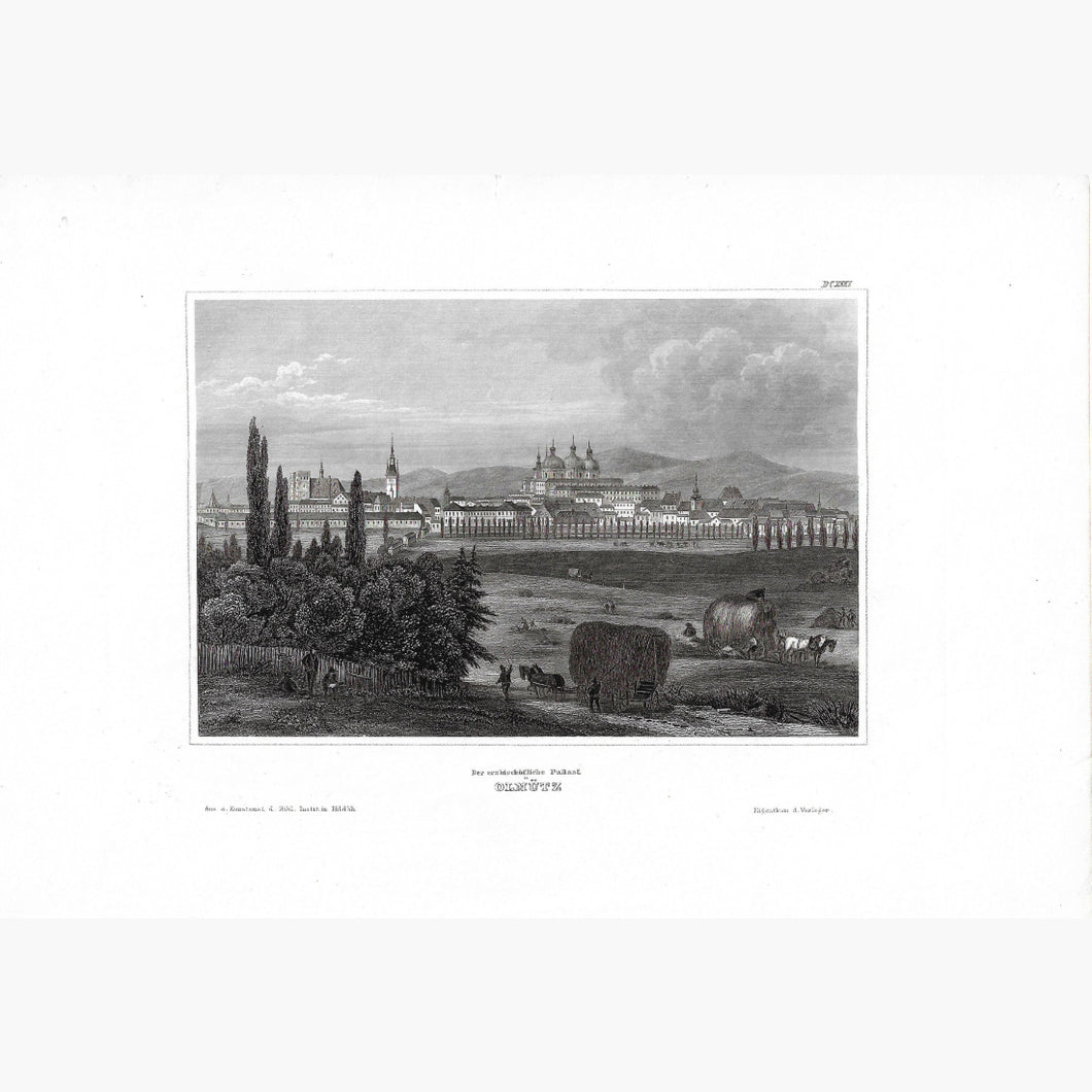 Antique Print Olmutz Olomouc 1859 Prints