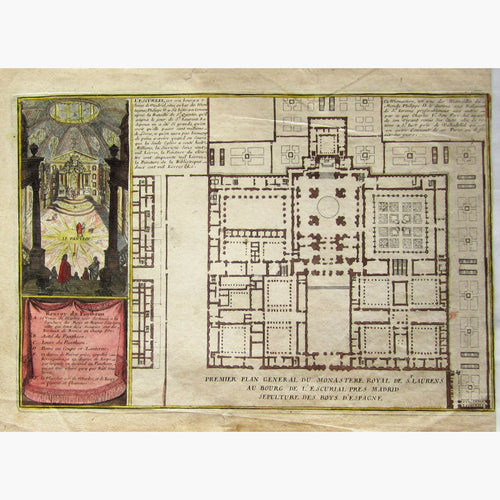 Premiere Plan General Du Monastere Royal De St.laurens Au Bourg C.1780 Prints