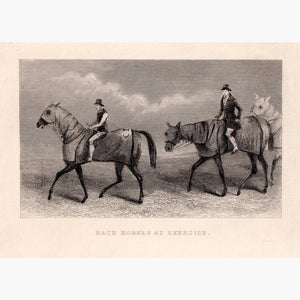 Race Horses At Exercise C.1870 Prints