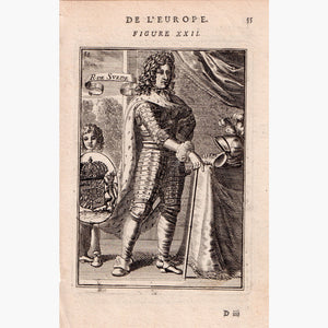 Antique Print Roi de Svede 1685 Prints
