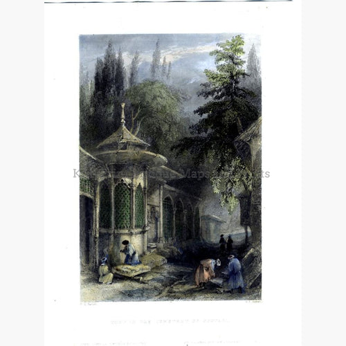Scutari Cemetery 1839 Prints KittyPrint 1800s Castles & Historical Buildings Genre Scenes Ottoman Turkey & Persia