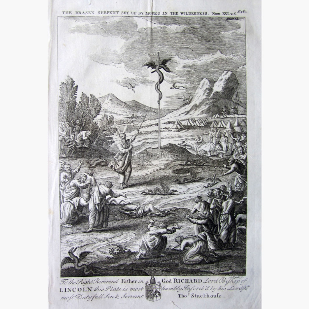 Antique Print The Braen Serpent 1733 Prints