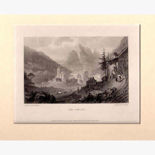 Antique Print The Simplon 1832 Prints