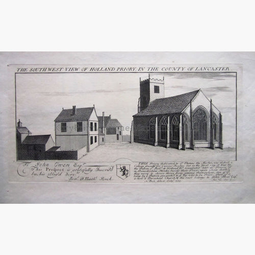 The South West View Of Holland Priory In The County Lancaster 1727 Prints