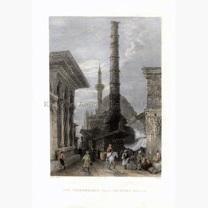 The Tchernberle Tash or Burnt Pillar c.1840 Prints KittyPrint 1800s Castles & Historical Buildings Genre Scenes Ottoman Turkey & Persia